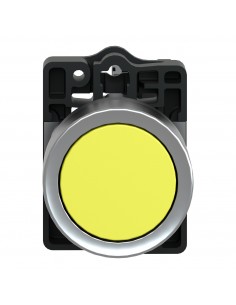 BOTON PULSADOR REDONDO AMARILLO 22MM RETORNO POR RESORTE... 2