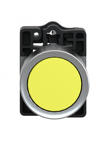 BOTON PULSADOR REDONDO AMARILLO 22MM RETORNO...