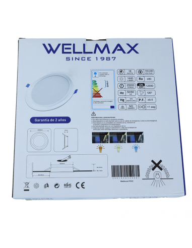 WELLMAX SPOT LED 3 COLORES 18 WATTS