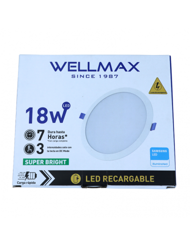 WELLMAX SPOT LED RECARGABLE 18 WATTS