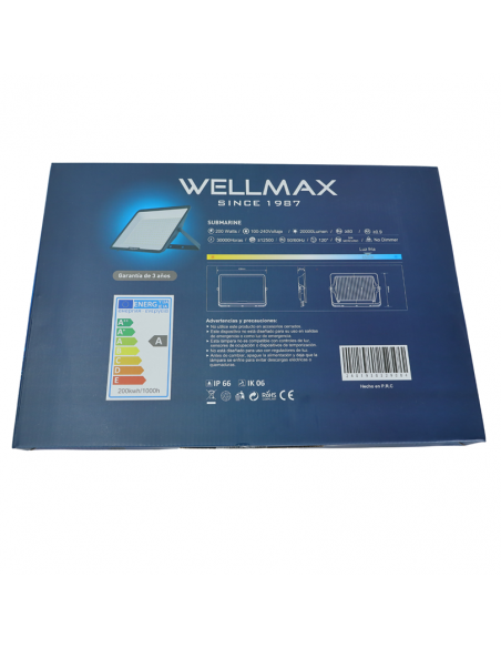WELLMAX REFLECTOR SUBMARINE LED 200WATTS