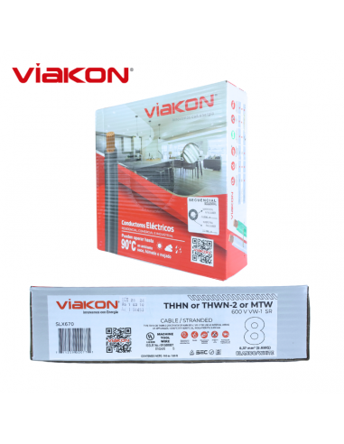 Cable Electrico Cobre THHN 8 AWG Blanco 100MT