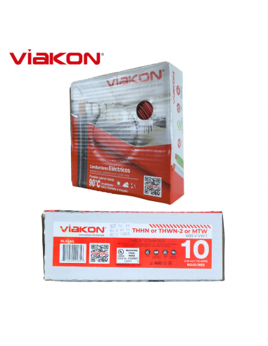 Cable Electrico Cobre THHN 10 AWG Rojo 100MT