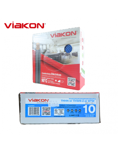 Cable Electrico Cobre THHN 10 AWG Azul 100MT