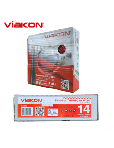 Cable Electrico Cobre THHN 14 AWG Rojo 100MT