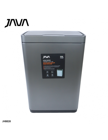 BASURERO AUTOMATICO 50L, ACERO INOX, CIERRE SUAVE