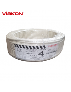Cable Electrico Cobre THHN 4 AWG Blanco 100MT