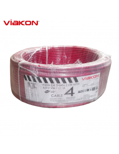 Cable Electrico Cobre THHN 4 AWG Rojo 100MT