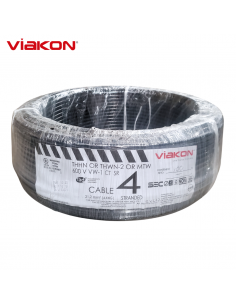 Cable Electrico Cobre THHN 4 AWG Negro 100MT