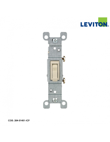 LEVITON INTERRUPTOR SENCILLO DE PALANCA
