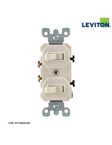 LEVITON INTERRUPTOR DOBLE DE PALANCA