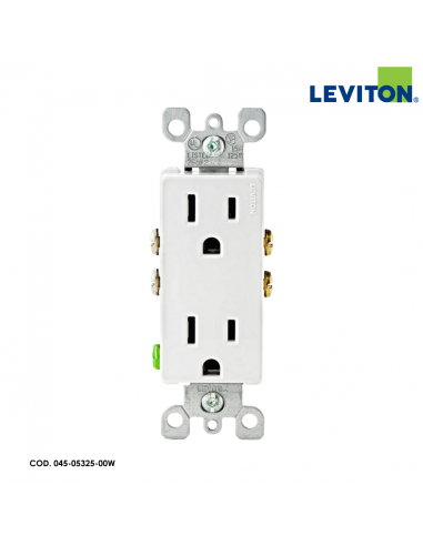 LEVITON TOMACORRIENTE DOBLE DECORA