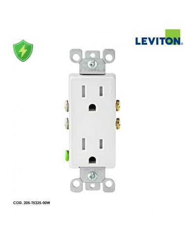 LEVITON TOMACORRIENTE A PRUEBA DE MANIPULACIONES DECORA