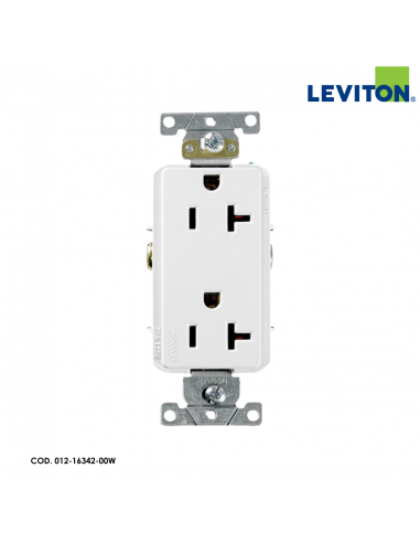 LEVITON TOMACORRIENTE DOBLE 20A DECORA