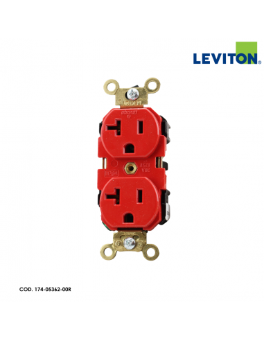 LEVITON TOMACORRIENTE DOBLE 20A GRADO HOSPITALARIO