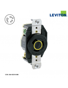 LEVITON TOMACORRIENTE MEDIA VUELTA DE SEGURIDAD 20A...