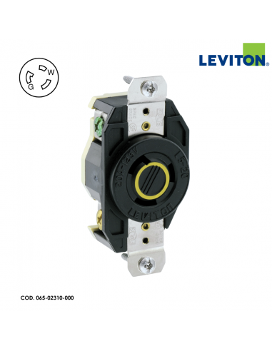 LEVITON TOMACORRIENTE MEDIA VUELTA DE SEGURIDAD 20A INDUSTRIAL