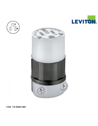 LEVITON ENCHUFE HEMBRA DE HOJA RECTA INDUSTRIAL