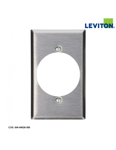 LEVITON PLACA SENCILLA DE ACERO  INOXIDABLE