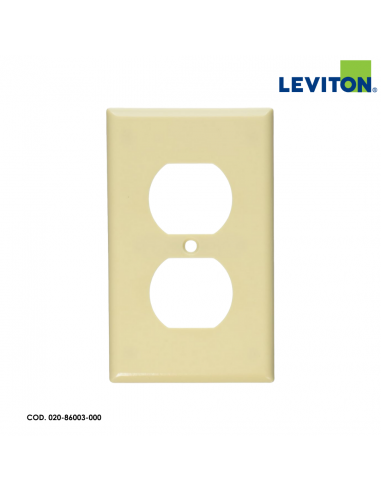 LEVITON PLACA PARA TOMACORRIENTE DOBLE MARFIL