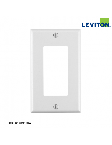 LEVITON TAPA DE PARED DECORA BLANCO