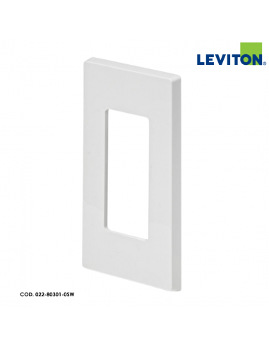 LEVITON TAPA DE PARED DECORA BLANCO, SIN TORNILLO