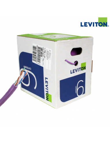 LEVITON CABLE UTP CAT6A 23AWG VIOLETA