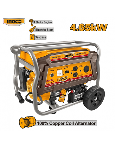INGCO GENERADOR ELÉCTRICO A GASOLINA 4650W ARRANQUE ELÉCTRICO