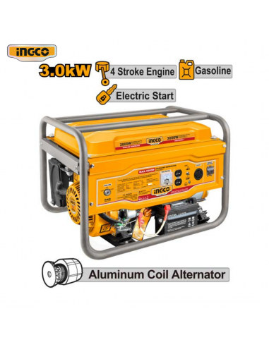 INGCO GENERADOR ELÉCTRICO 3000W ARRANQUE ELÉCTRICO