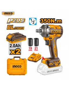INGCO LLAVE DE IMPACTO 1/2" 350N.M BATERIA 20V