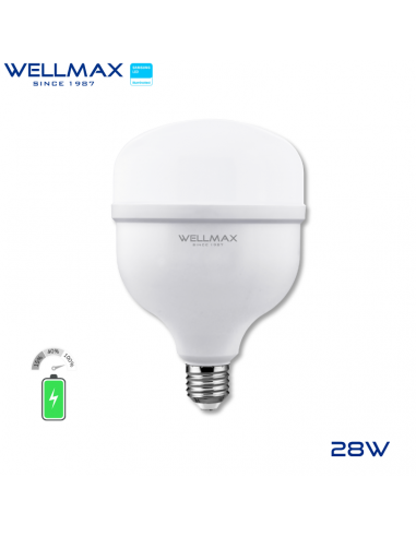 WELLMAX FOCO LED RECARGABLE 28 WATTS