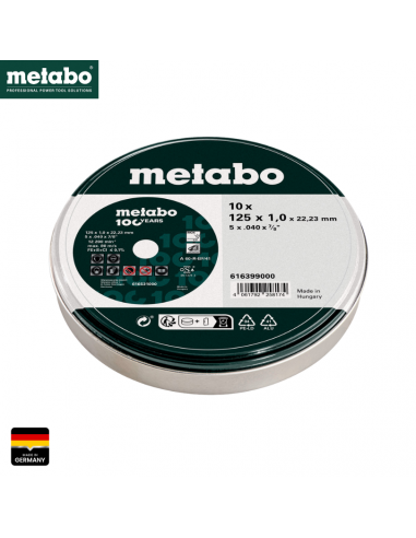 DISCOS CORTE INOX 5" 100 AÑOS LATA 10 UNIDADES