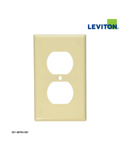 LEVITON PLACA NAILON PARA TOMACORRIENTE DOBLE MARFIL