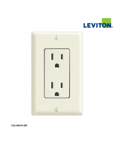 LEVITON TOMACORRIENTE DOBLE MARFIL