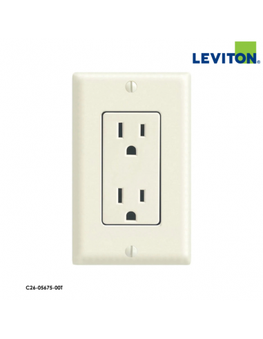 LEVITON TOMACORRIENTE DOBLE MARFIL
