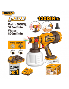 PISTOLA PARA PINTAR INALÁMBRICA 20V INGCO