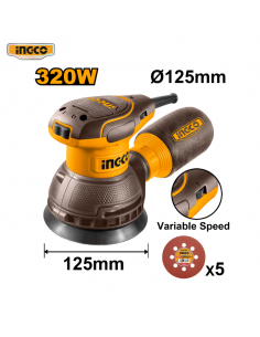 LIJADORA ORBITAL 5" 320W INGCO