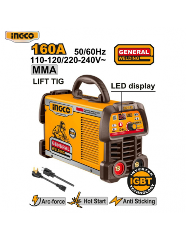 SOLDADORA INVERTER 160A INGCO