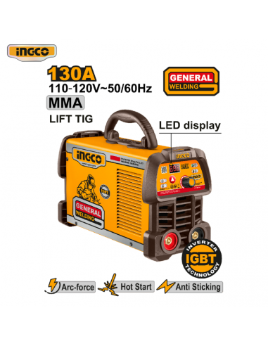 SOLDADORA INVERTER 130A INGCO