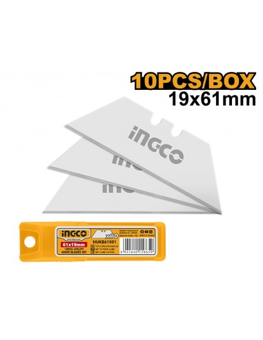 SET DE 10 CUCHILLAS DE REPUESTO TRAPEZOIDALES INGCO