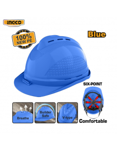 CASCO DE SEGURIDAD AZUL INDUSTRIAL INGCO