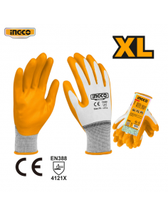 GUANTES DE NITRILO PARA TRABAJO INDUSTRIAL TALLA XL INGCO