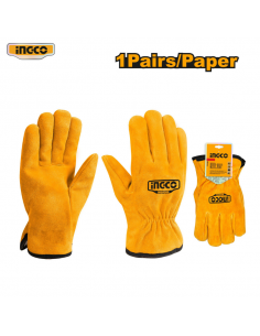 GUANTES MAQUINISTA CUERO 10" INGCO