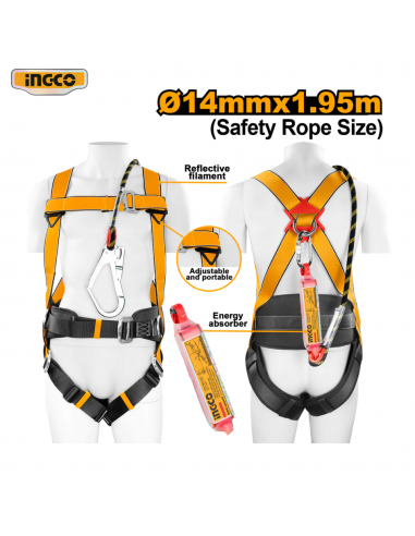 ARNÉS DE SEGURIDAD DE CUERPO COMPLETO CUERDA...