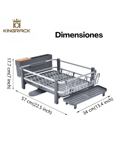 KINGRACK ALUMINIUM ESCURRIDOR DE PLATOS
