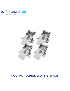 WELLMAX KIT DE SUSPENSIÓN CLIPS PARA PANELES 4 PIEZAS