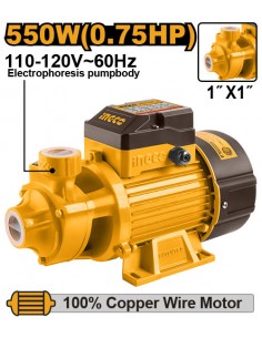 INGCO BOMBA DE AGUA PERIFERICA 0.75HP 550W